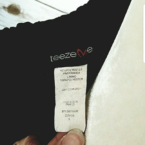 Black Strapless Satin Dress - Picture 8 of 8